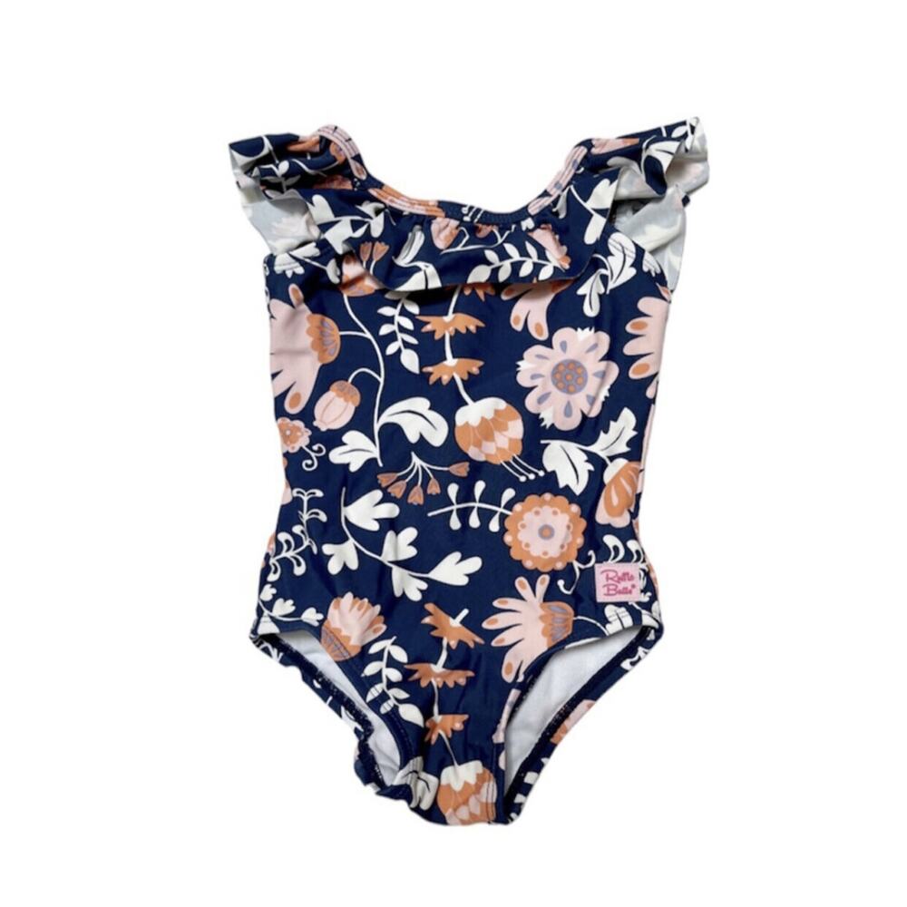 Ruffle Butts Floral One Piece Swim Suit Size 6-12m